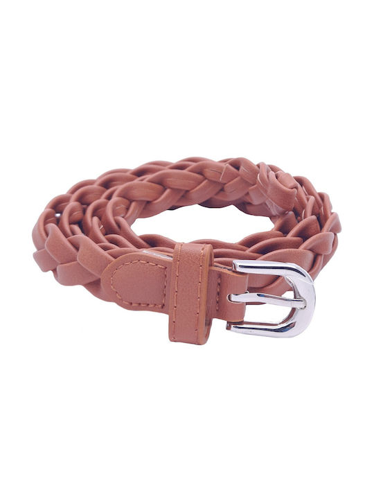 Wide Women's Belt Tabac Brown