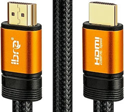 Ibra Braided HDMI male - HDMI male 15m Μαύρο