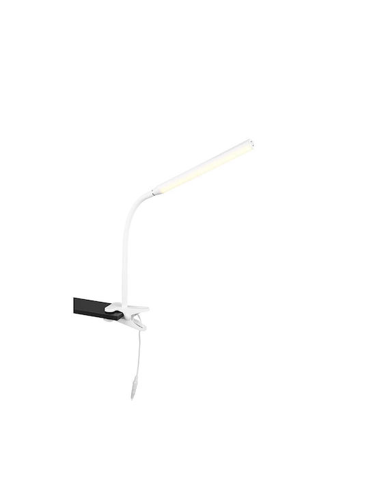Trio Lighting Φωτιστικό Γραφείου με Εύκαμπτο Βραχίονα σε Λευκό Χρώμα
