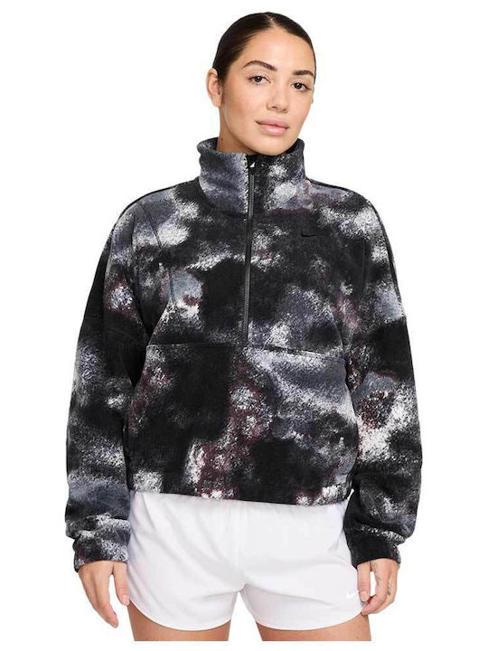 Nike One Therma Fit Γυναικεία Fleece Μπλούζα Μα...