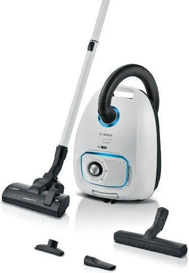 Bosch BGL41SIL1H Ηλεκτρική Σκούπα 700W με Σακούλα 4lt Λευκή