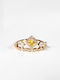 Chrysothemiss Ring with Stones made of Steel Gold Plated