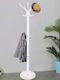 Metallic Coat Rack White 37x37x176cm