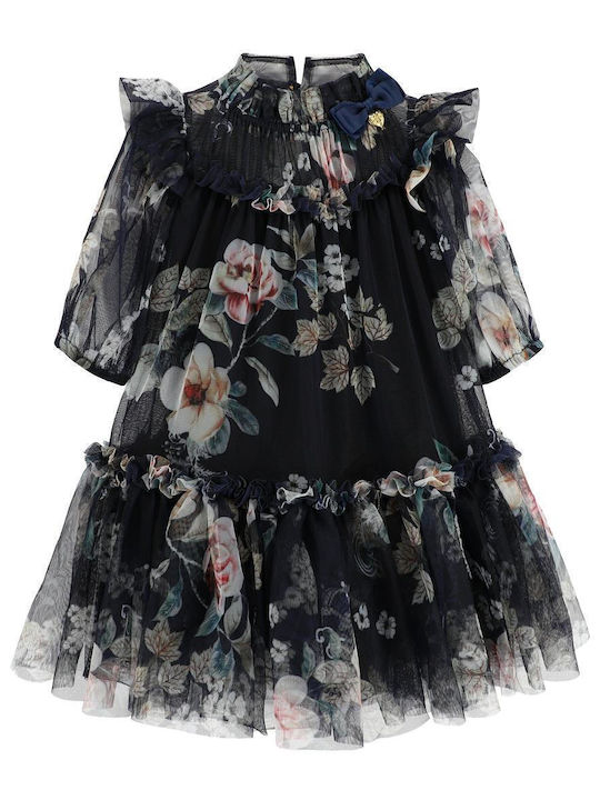 Rochie pentru Copii Din tul Floral navy