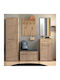Landes Wooden Shoe Organizer Black 55x40x102cm