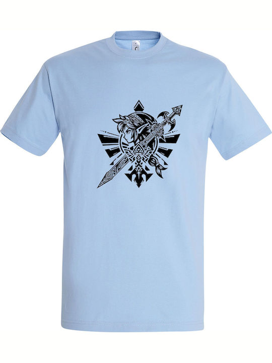 The Legend of Zelda Fanart T-shirt Γαλάζιο Βαμβακερό