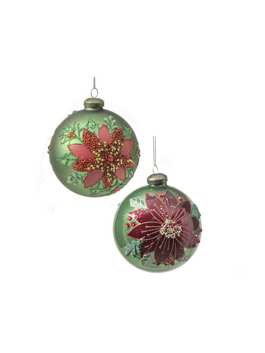 Hanging Ball Ornament Ornament Glass Green