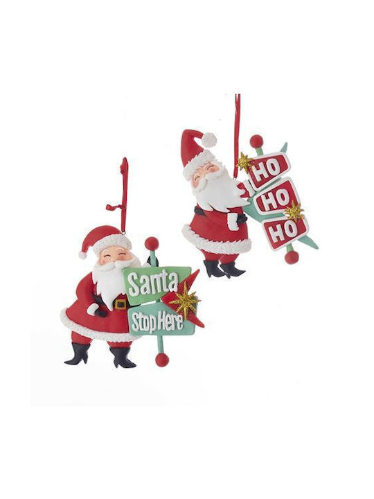 "Santa With Sigh" Hanging Santa Claus Ornament