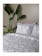 Sunshine Cotton Feelings 2038 Σετ Σεντόνια Διπλά με Λάστιχο 150x205+30εκ. Grey (4τμχ)