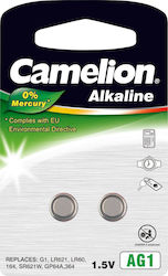 Camelion Ag1 Lr60 Lr621 364 Celulă Buton Alkalină 2 Bucăți
