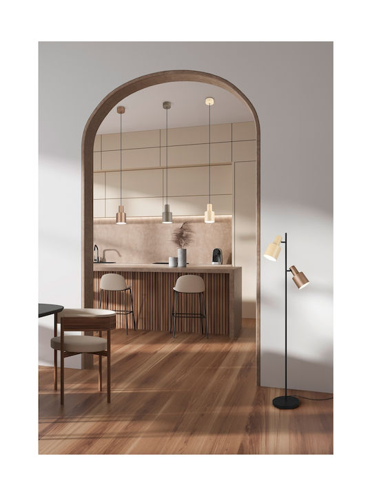 Trio Lighting Κρεμαστό Φωτιστικό Μπεζ 12x12x150εκ.