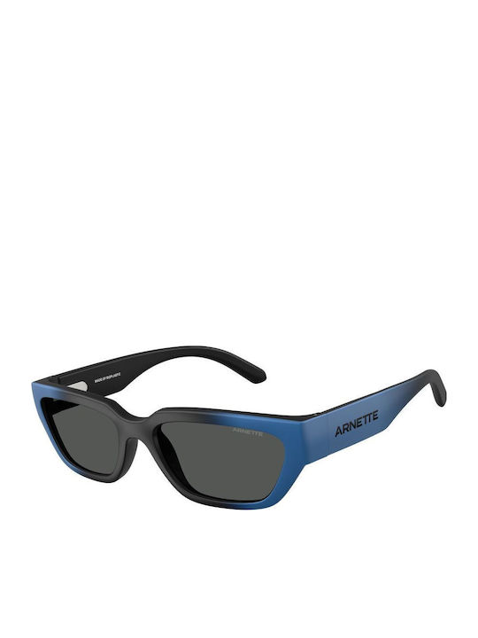 Arnette Women's Sunglasses with Blue Plastic Frame and Gray Gradient Lens AN4350 297587