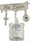 Atofio Kosmima Child Safety Pin made of Gold 9K with Cross PN11238