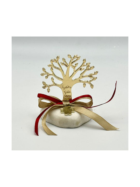 Riniotis Tabletop Lucky Charm Little Tree Gold made of Stone 5.5x7cm 1pcs