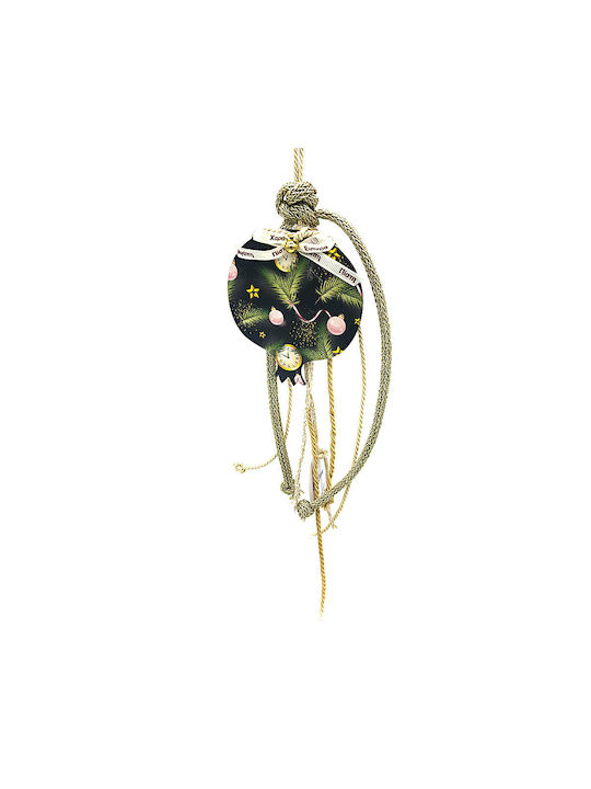 Wooden Pomegranate Charm Black Green Black