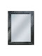 Marhome Oglindă de Perete cu Negru Ramă din Lemn 80x60cm 1buc