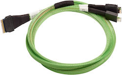 Broadcom вътрешен SAS кабел 1x8 Slim SAS SFF-8654 M към Oculink SFF-8612 1 м