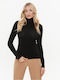 Women's Sweater Woolen Turtleneck Black