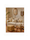 Stool For Living Room Wicker Aropion Beige 40x40x40cm