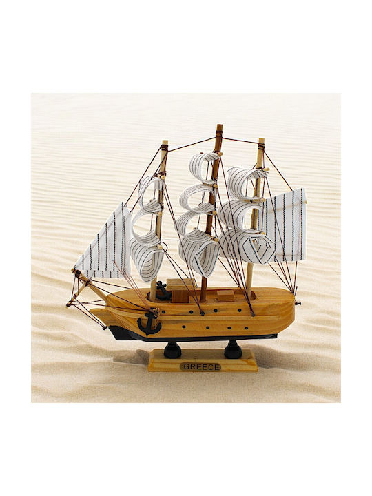 Wooden Decorative Sailing Ship 18x18x4cm 7dis135