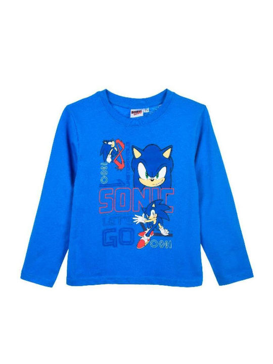 Superheroes Children's Blouse Long Sleeve Blue