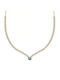 Victoria Cruz Necklace from Gold Plated Silver with Zircon