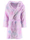 Superheroes Kinder Bademantel Winterlich Fleece Coral, Purple, Lilac