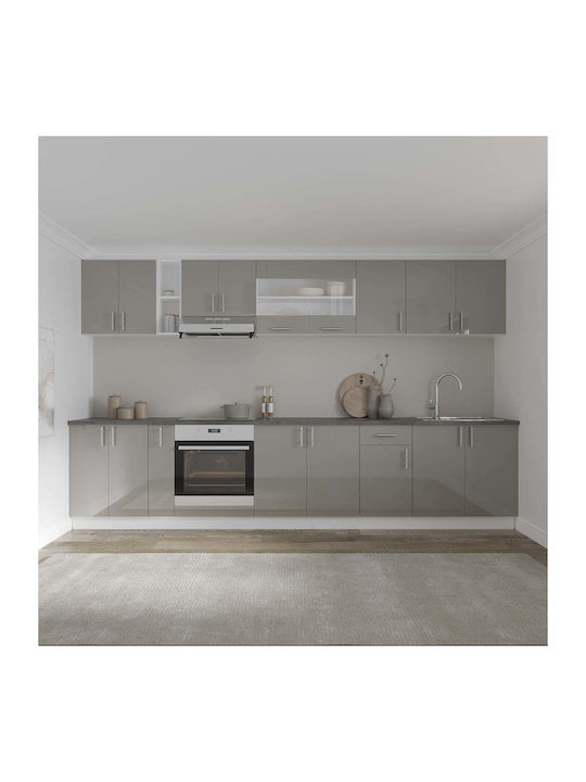 Superior Dulap Suspendata cu Blat de Lucru Glossy Gray/white 40x30x60buc