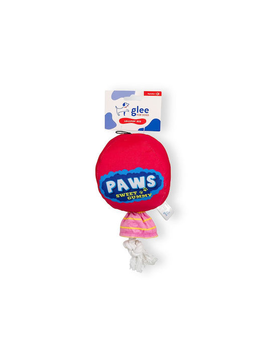 Glee Rope Toy Dog with Sound 11εκ. Red 1pcs 91054