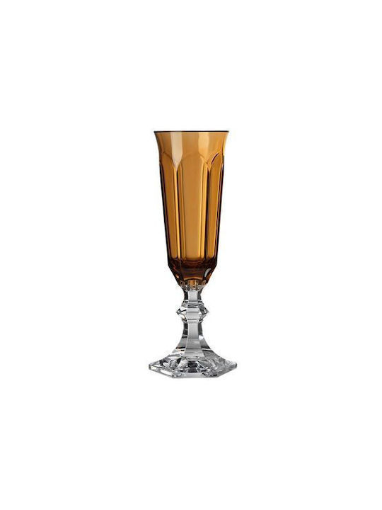 Mario Luca Giusti Dolce Vita Flut Glass Champagne made of Glass in Yellow Color Goblet