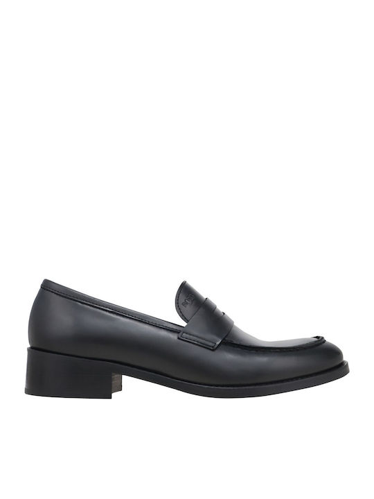 Δερμάτινα Ανδρικά Loafers σε Μαύρο Χρώμα