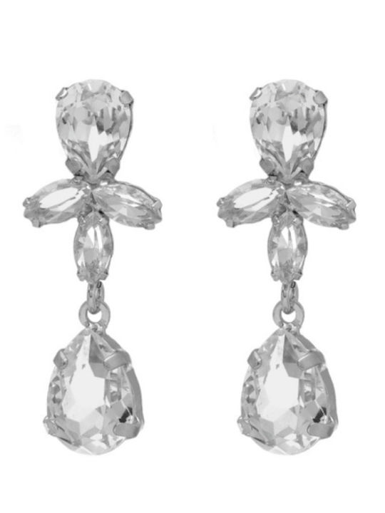 Victoria Cruz Earrings made of Silver with Stones