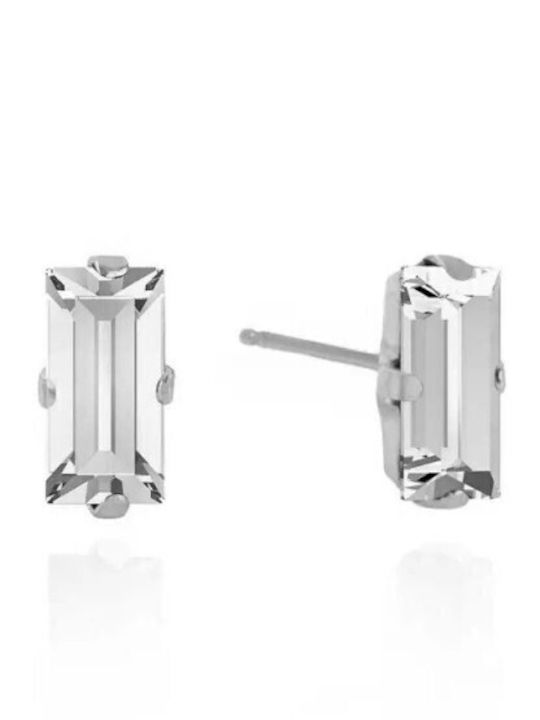 Victoria Cruz Earrings made of Silver with Stones