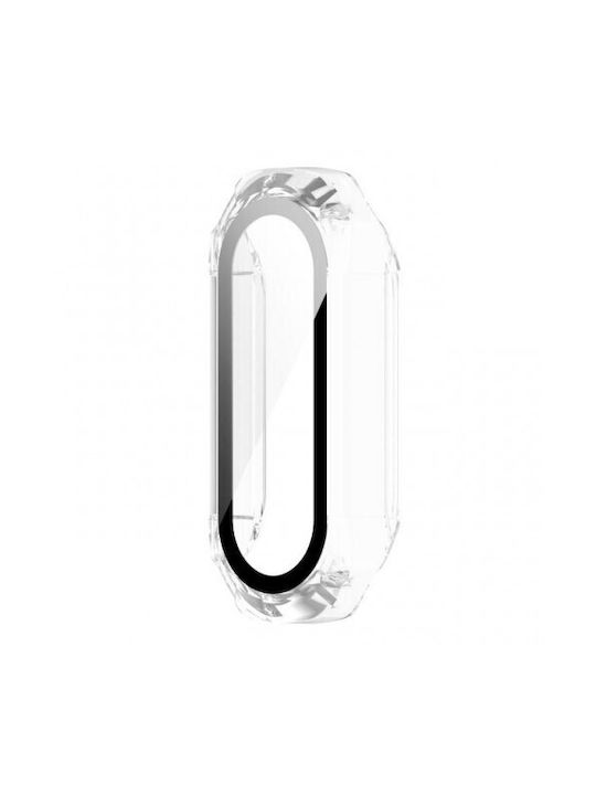 Full Glass Screen Protector Πλαστική Θήκη σε Διάφανο χρώμα για Xiaomi Band 7