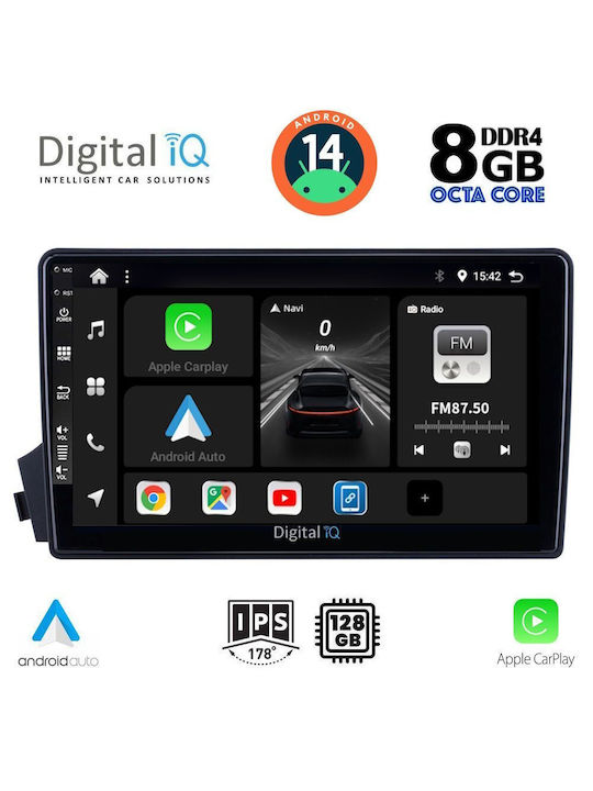 Digital IQ Car Audio System for Ssangyong Kyron 2006-2015 (Bluetooth/USB/AUX/WiFi/GPS/Apple-Carplay/Android-Auto) with Touch Screen 9"