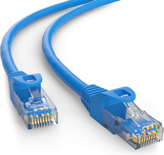 Powertech U/UTP Кат.6 (Gigabit) Мрежов Кабел Ethernet 5м Син