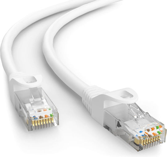 Powertech U/UTP Cat.5e Netzwerkkabel Ethernet 0.5m Weiß