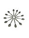 Epiplo-Fos Set Spoons Coffee / Tea Stainless Steel Brown 11.5cm 12 Pieces