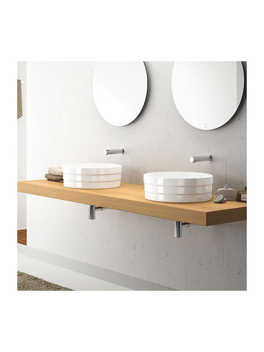 Sanindusa Ring Countertop Sink Porcelain 45x45cm White