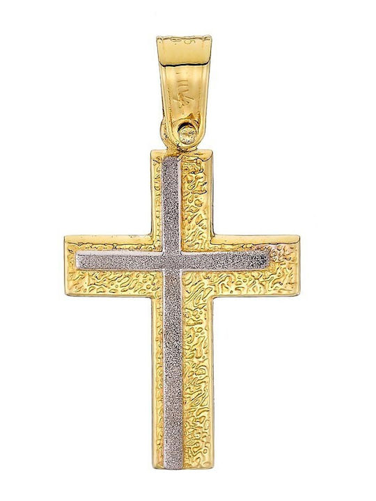 Atofio Kosmima Men's Gold Cross 18K