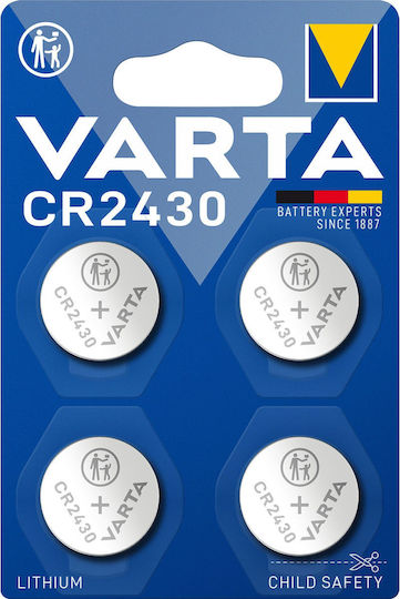 Varta Μπαταρίες Λιθίου Ρολογιών CR2430 4τμχ