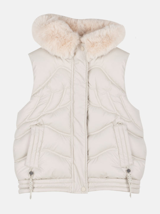 Kinder Freizeitjacke Ärmellos Beige
