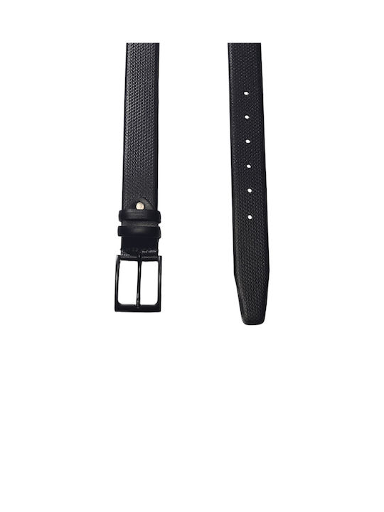 Venturi Men's Leather Belt Black