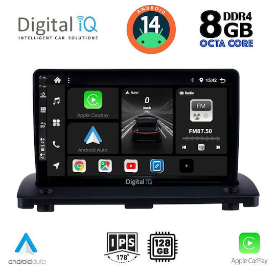 Digital IQ Ηχοσύστημα Αυτοκινήτου για Volvo XC 90 2002-2014 (Bluetooth/USB/AUX/WiFi/GPS/Apple-Carplay/Android-Auto) με Οθόνη Αφής 9"