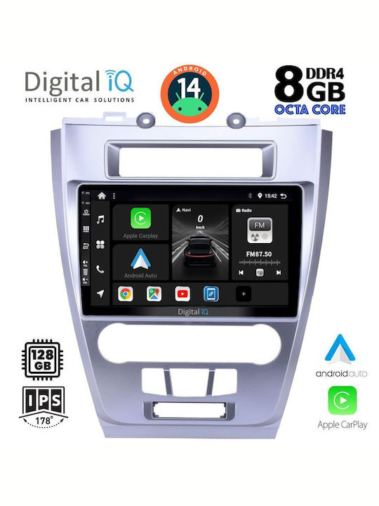 Digital IQ Auto-Audiosystem für Ford Vereinigung 2012-2017 (Bluetooth/USB/AUX/WiFi/GPS/Apple-Carplay/Android-Auto) mit Touchscreen 10"