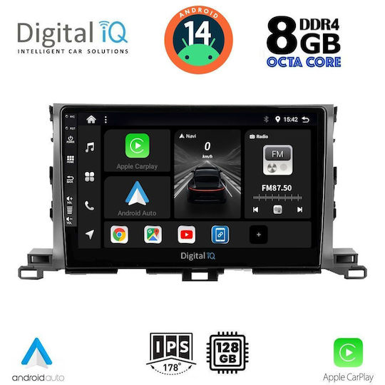 Digital IQ Автомобилна Аудио Система (Блутут/USB/AUX/WiFi/GPS/Apple-Carplay/Android-Auto) с Тъчскрийн 10"