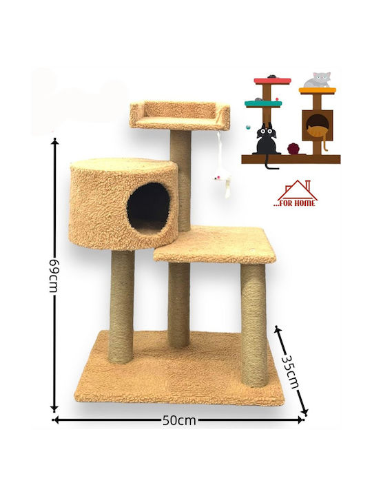 ForHome Kratzbaum Beige 50x35x69cm ForHome Kratzbaum Beige 50x35x69cm