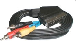 Emos Καλώδιο Scart male - Composite male 1.5m Μαύρο SD2101