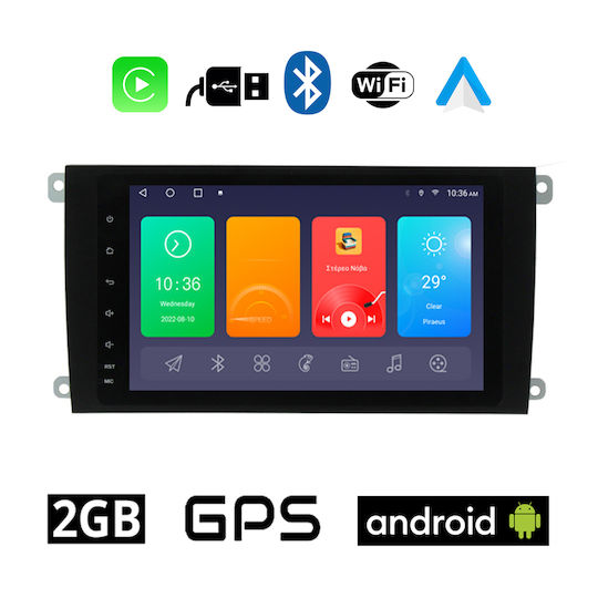 Car Audio System for Porsche Cayenne 2002-2011 (Bluetooth/USB/WiFi/GPS/Apple-Carplay/Android-Auto) with Touch Screen 7"