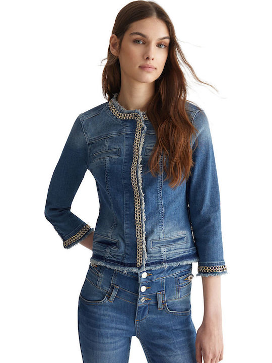 Kate Kurz Damen Jeansjacke Blau